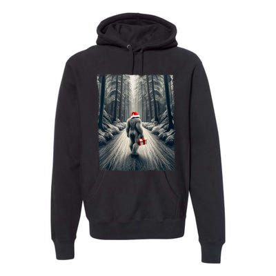 Santa Bigfoot Christmas Sasquatch Believe Premium Hoodie