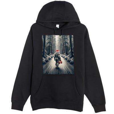 Santa Bigfoot Christmas Sasquatch Believe Premium Pullover Hoodie
