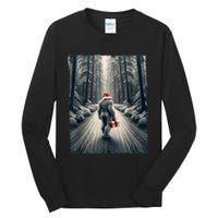 Santa Bigfoot Christmas Sasquatch Believe Tall Long Sleeve T-Shirt