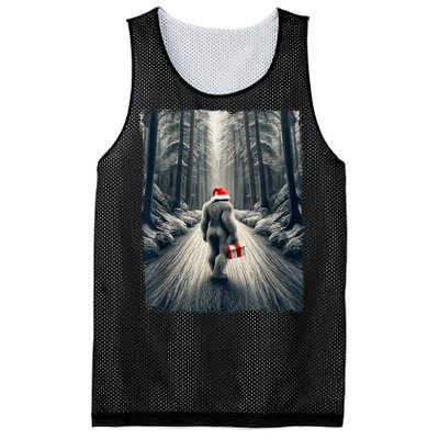 Santa Bigfoot Christmas Sasquatch Believe Mesh Reversible Basketball Jersey Tank