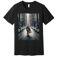 Santa Bigfoot Christmas Sasquatch Believe Premium T-Shirt