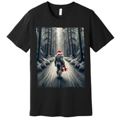 Santa Bigfoot Christmas Sasquatch Believe Premium T-Shirt