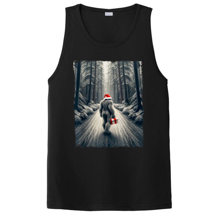 Santa Bigfoot Christmas Sasquatch Believe PosiCharge Competitor Tank