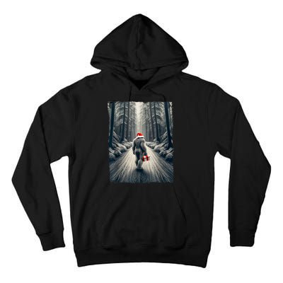 Santa Bigfoot Christmas Sasquatch Believe Tall Hoodie