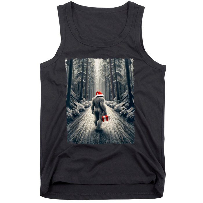 Santa Bigfoot Christmas Sasquatch Believe Tank Top