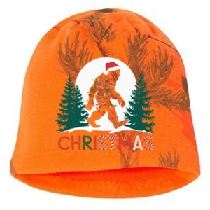 Santa Bigfoot Christmas Lights Funny Sasquatch Believe Xmas Kati - Camo Knit Beanie