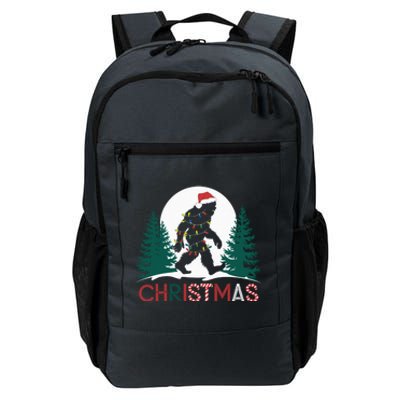 Santa Bigfoot Christmas Lights Funny Sasquatch Believe Xmas Daily Commute Backpack