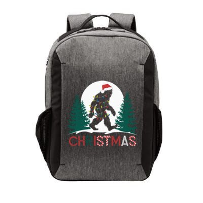 Santa Bigfoot Christmas Lights Funny Sasquatch Believe Xmas Vector Backpack