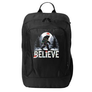 Santa Bigfoot Christmas Lights Funny Sasquatch Believe Xmas City Backpack