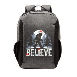 Santa Bigfoot Christmas Lights Funny Sasquatch Believe Xmas Vector Backpack