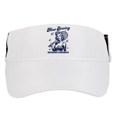 Serving Backhanded Compliments Retro Graphic Adult Drive Performance Visor