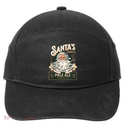 SantaS Brewing Company Pale Ale Fun Christmas Beer Drinking 7-Panel Snapback Hat