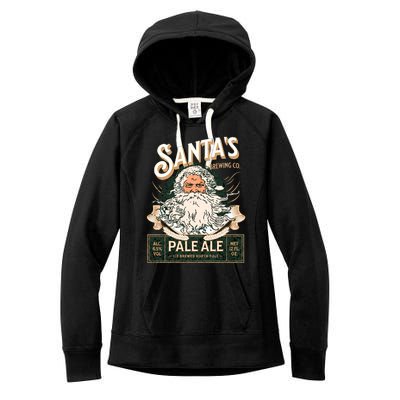 SantaS Brewing Company Pale Ale Fun Christmas Beer Drinking Women's Fleece Hoodie