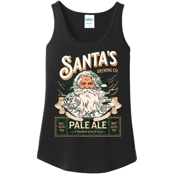 SantaS Brewing Company Pale Ale Fun Christmas Beer Drinking Ladies Essential Tank