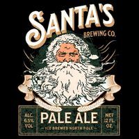 SantaS Brewing Company Pale Ale Fun Christmas Beer Drinking 16 in Basic Backpack