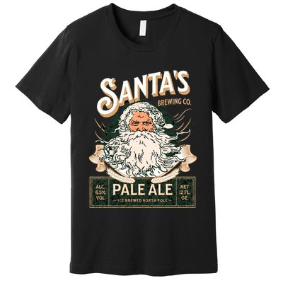 SantaS Brewing Company Pale Ale Fun Christmas Beer Drinking Premium T-Shirt