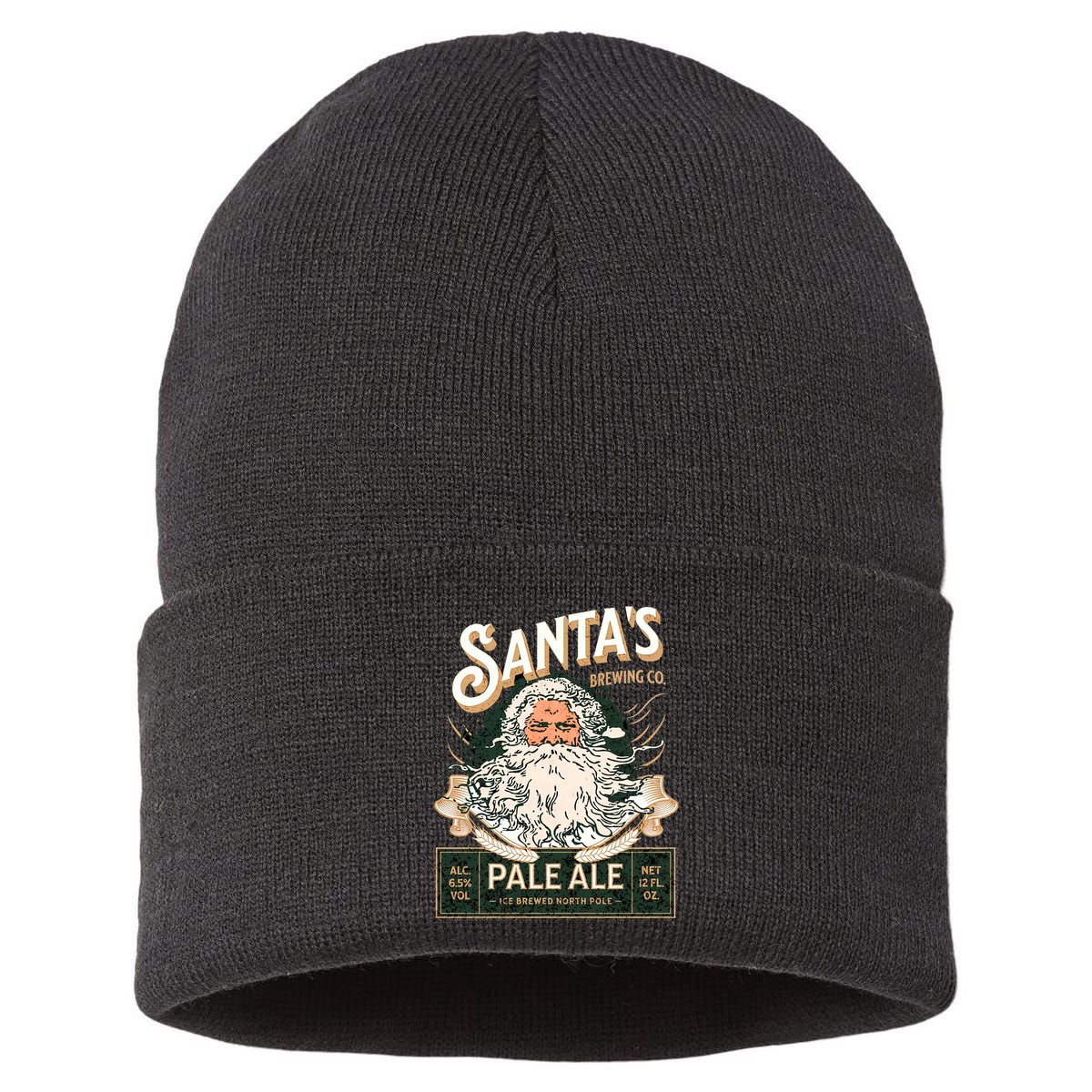 SantaS Brewing Company Pale Ale Fun Christmas Beer Drinking Sustainable Knit Beanie