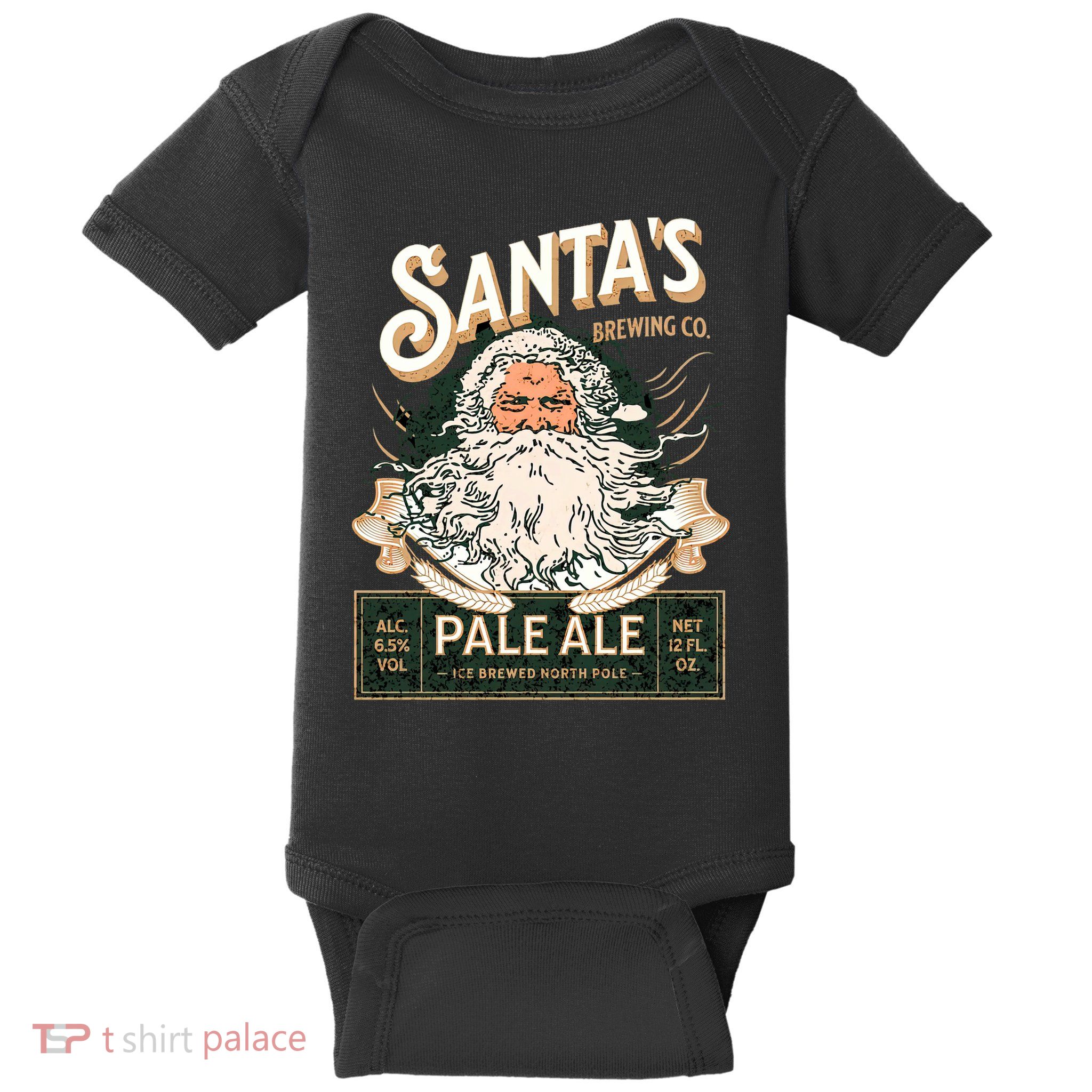 SantaS Brewing Company Pale Ale Fun Christmas Beer Drinking Baby Bodysuit