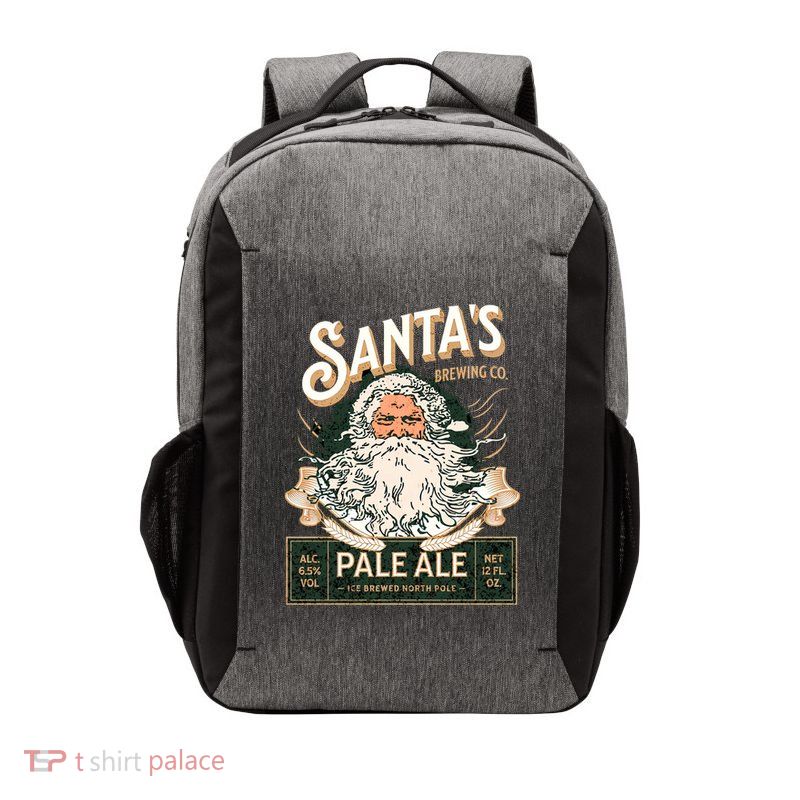 SantaS Brewing Company Pale Ale Fun Christmas Beer Drinking Vector Backpack
