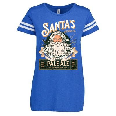 SantaS Brewing Company Pale Ale Fun Christmas Beer Drinking Enza Ladies Jersey Football T-Shirt