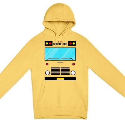 School Bus Costume Simple Halloween Costume Premium Pullover Hoodie