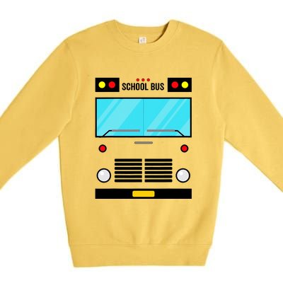 School Bus Costume Simple Halloween Costume Premium Crewneck Sweatshirt