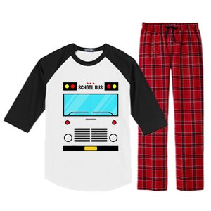 School Bus Costume Simple Halloween Costume Raglan Sleeve Pajama Set