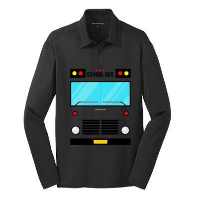 School Bus Costume Simple Halloween Costume Silk Touch Performance Long Sleeve Polo