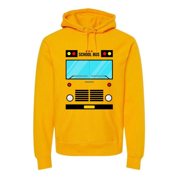 School Bus Costume Simple Halloween Costume Premium Hoodie