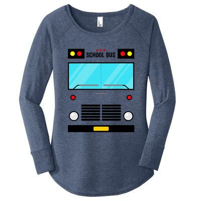 School Bus Costume Simple Halloween Costume Women's Perfect Tri Tunic Long Sleeve Shirt