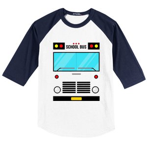 School Bus Costume Simple Halloween Costume Baseball Sleeve Shirt