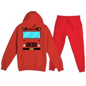 School Bus Costume Simple Halloween Costume Premium Hooded Sweatsuit Set