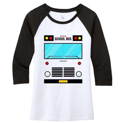 School Bus Costume Simple Halloween Costume Women's Tri-Blend 3/4-Sleeve Raglan Shirt