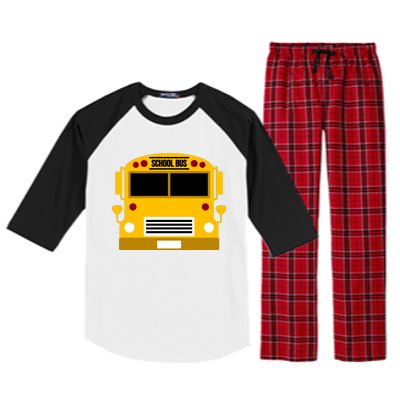 School Bus Costume Simple Halloween Costume Raglan Sleeve Pajama Set