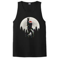 Santa Bigfoot Christmas Lights Funny Xmas Sasquatch PosiCharge Competitor Tank