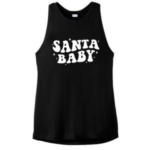 Santa Baby Cute Christmas Xmas Funny Ladies PosiCharge Tri-Blend Wicking Tank