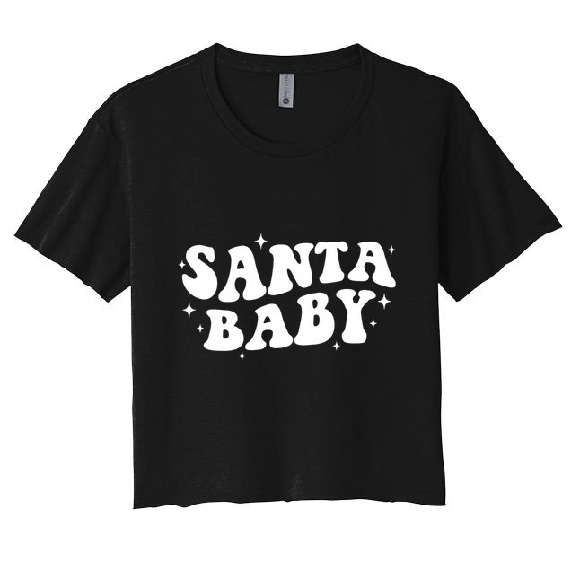 Santa Baby Cute Christmas Xmas Funny Crop Top