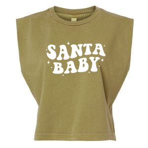 Santa Baby Cute Christmas Xmas Funny Garment-Dyed Women's Muscle Tee