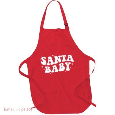 Santa Baby Cute Christmas Xmas Funny Full-Length Apron With Pockets
