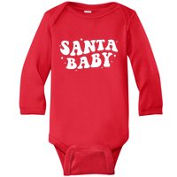 Santa Baby Cute Christmas Xmas Funny Baby Long Sleeve Bodysuit