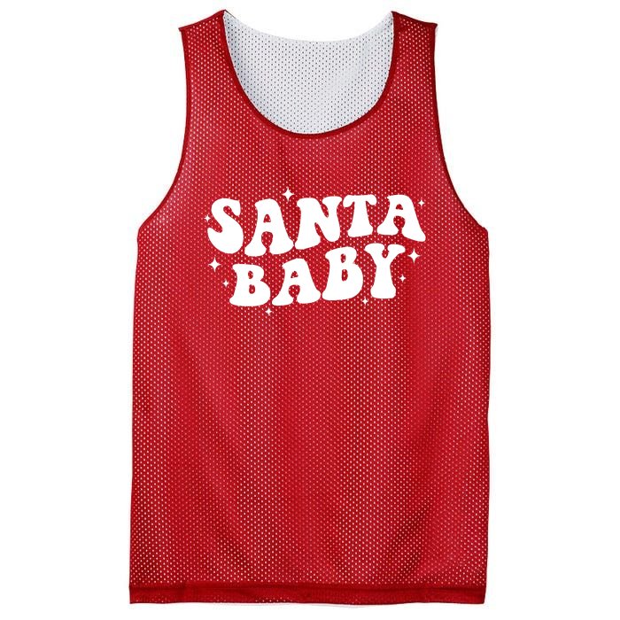 Santa Baby Cute Christmas Xmas Funny Mesh Reversible Basketball Jersey Tank