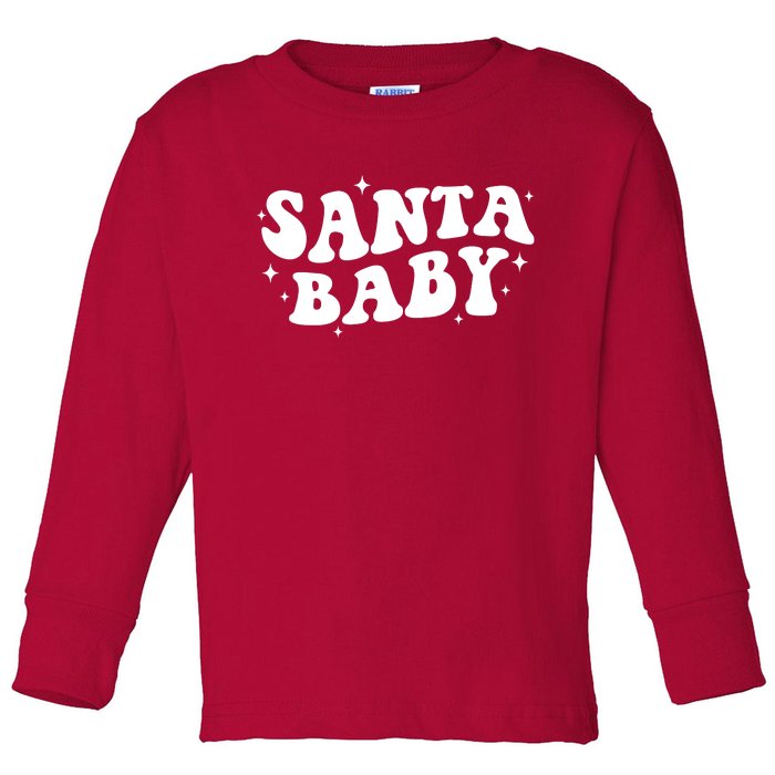 Santa Baby Cute Christmas Xmas Funny Toddler Long Sleeve Shirt