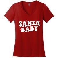 Santa Baby Cute Christmas Xmas Funny Women's V-Neck T-Shirt