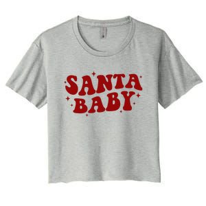 Santa Baby Cute Christmas Xmas Funny Women's Crop Top Tee