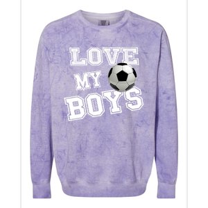 Soccer Ball Cute Soccer Mom Love My Soccer Futbol Funny Gift Colorblast Crewneck Sweatshirt