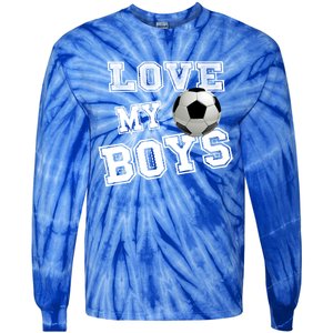 Soccer Ball Cute Soccer Mom Love My Soccer Futbol Funny Gift Tie-Dye Long Sleeve Shirt