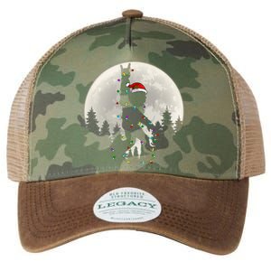 Santa Bigfoot Christmas Lights Funny Xmas Sasquatch Legacy Tie Dye Trucker Hat