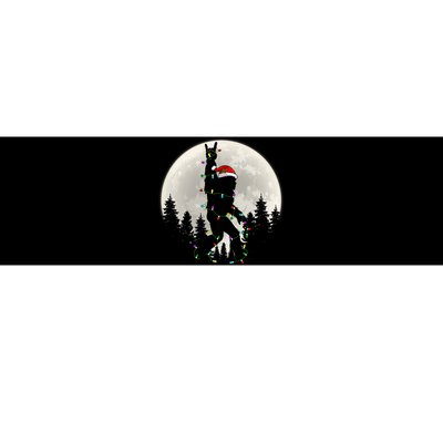 Santa Bigfoot Christmas Lights Funny Xmas Sasquatch Bumper Sticker