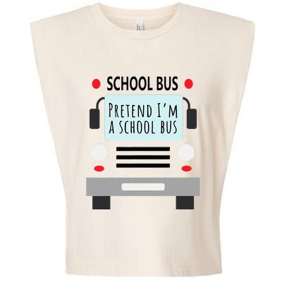 School Bus Costume Adult Funny Halloween Garment-Dyed Women's Muscle Tee