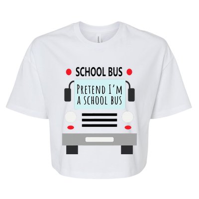 School Bus Costume Adult Funny Halloween Bella+Canvas Jersey Crop Tee